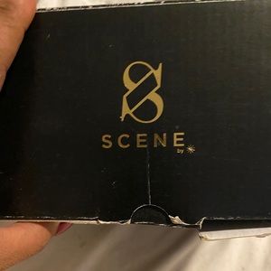 Black zipped wedge heels